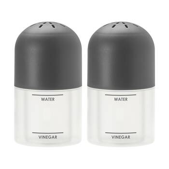 2PK Tovolo Vented Lid Microwave Steam Cleaner Kitchen Tool Charcoal