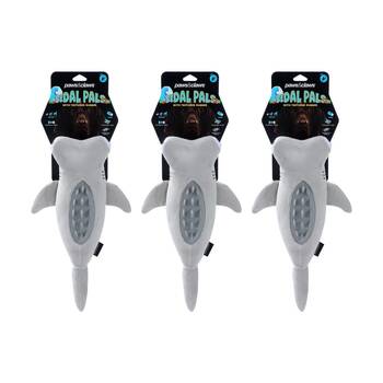 3x Paws And Claws Tidal Pals Sea TPR/Plush Dog Chew/Cuddle Toy 35x21x8cm Assorted