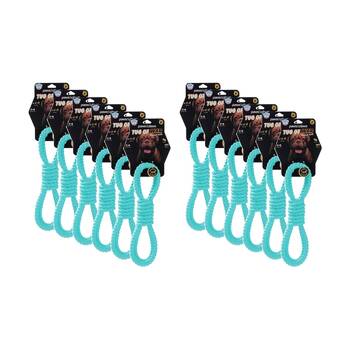 12x Paws And Claws Tug-Of-War Rubber Rope Pet Dog Chew/Tug Toy Assorted