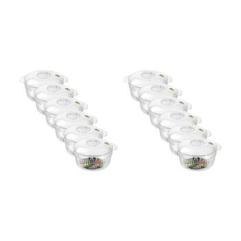 12x Lemon And Lime Crystal Vista Lidded Food Storage Bowl/Container 2.7L
