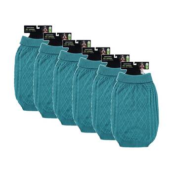6x Paws And Claws Cable Knit Warm Pet Dog Clothing Jumper/Sweater 60cm Assorted