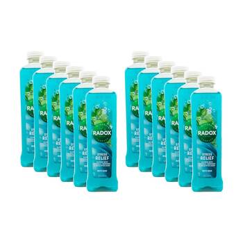12PK Radox Bath Gel Stress Relief W/ Minerals Rosemary & Eucalyptus Scent 500ml