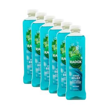 6PK Radox Bath Gel Stress Relief W/ Minerals Rosemary & Eucalyptus Scent 500ml