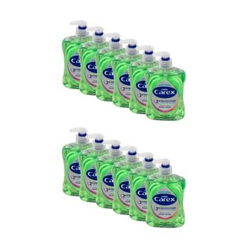 12PK Carex 2h Protection Antibacterial Liquid Hand Wash Aloe Vera 500ml