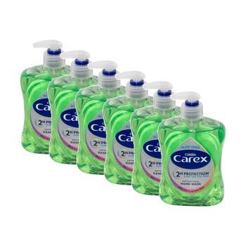 6PK Carex 2h Protection Antibacterial Liquid Hand Wash Aloe Vera 500ml