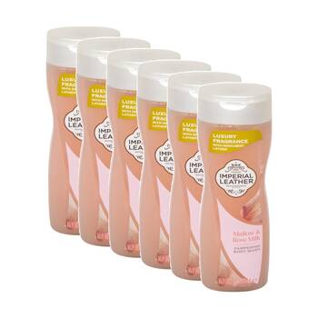6PK Imperial Leather Pampering Body Wash Mallow & Rose Milk Fragrance 500ml