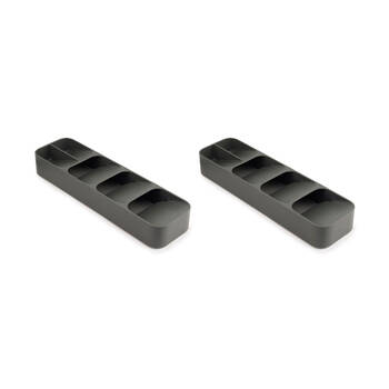 2PK Joseph Joseph Duo In-Drawer Cutlery Tray Grey Space-Saving Kitchen Organiser