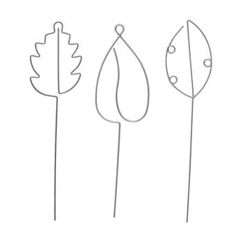 3pc Annabel Trends Garden Sprout Indoor Plant Stakes 100% Iron 38cm