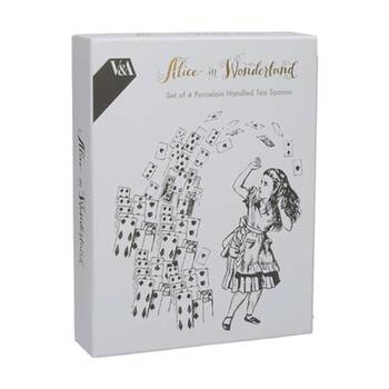 Victoria And Albert Alice In Wonderland Set Of 4 Tea Spoons Stainless Steel