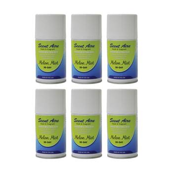 6PK Edco Scentaire 30-Day Metered Tip Fragrance Aerosol Refill Mango