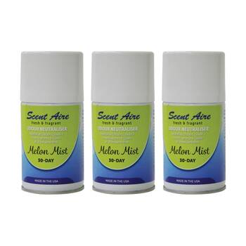 3PK Edco Scentaire 30-Day Metered Tip Fragrance Aerosol Refill Sunburst