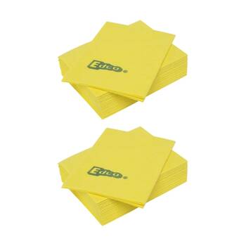 2x 20pc Edco Merritex Heavy Duty Absorbent Commercial Grade Cloths 40x40cm Yel