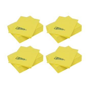 4x 20pc Edco Merritex Heavy Duty Absorbent Commercial Grade Cloths 40x40cm Yel