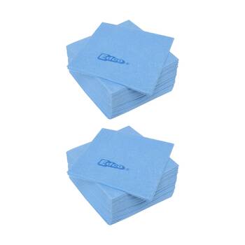 2x 20pc Edco Merritex Heavy Duty Absorbent Commercial Grade Cloths 40x40cm Blue