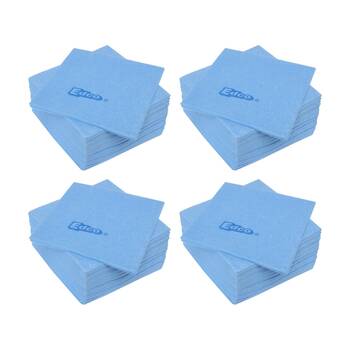 4x 20pc Edco Merritex Heavy Duty Absorbent Commercial Grade Cloths 40x40cm Blue