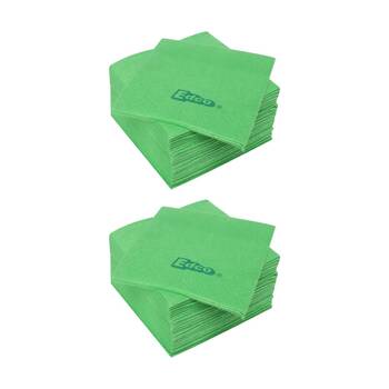 2x 20pc Edco Merritex Heavy Duty Absorbent Commercial Grade Cloths 40x40cm Green