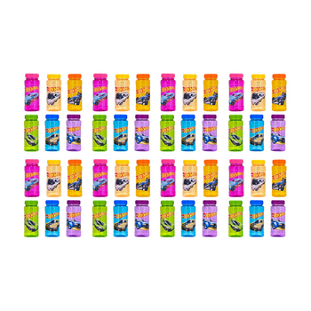 8x 6pc Hot Wheels Car Themed Bubble Bottles Play Toy 118ml W/ Wands 3y+