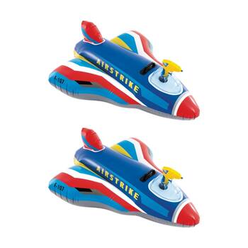 2PK Intex Jet Fighter Inflatable Ride-On Pool Toy With Water Gun Assorted 3y+