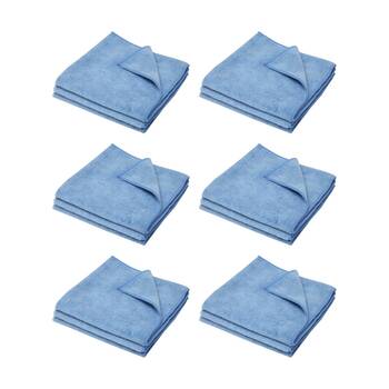 6x 3pc Edco Merrifibre Universal Chemical Free Microfibre Cloths Blue