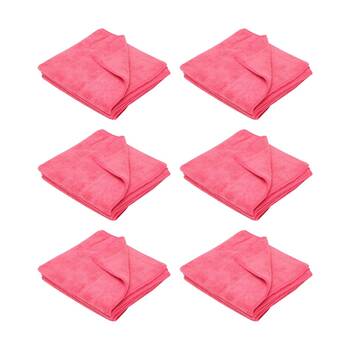 6x 3pc Edco Merrifibre Universal Chemical Free Microfibre Cloths Red