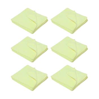 6x 3pc Edco Merrifibre Universal Chemical Free Microfibre Cloths Yellow