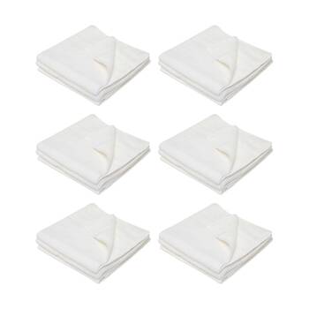 6x 3pc Edco Merrifibre Universal Chemical Free Microfibre Cloths White