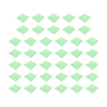 40PK TUF Contractor Grade Cleaner Chemical Free Microfibre Cloth Green