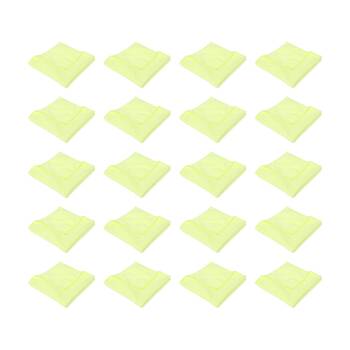 20PK TUF Contractor Grade Cleaner Chemical Free Microfibre Cloth Yellow