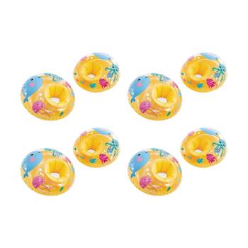 4PK Intex Kids 3-6y Little Sea Pals Inflatable Float Arm Rings Water Play Orange