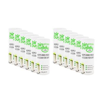 12PK Bin Buddy Kitchen Keeps Fresh & Clean Citrus Scent Eliminates Odour 550g