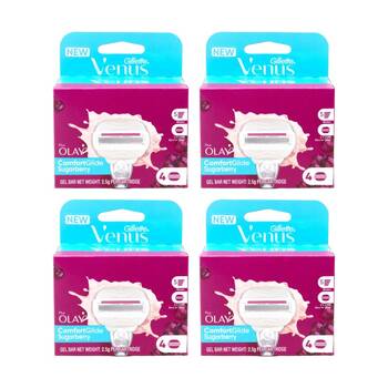 4PK Gillette Venus with OLAY ComfortGlide Sugarberry Scent Refill 4 Cartridges