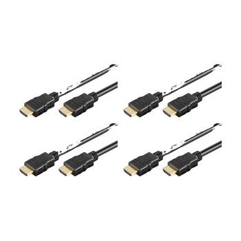 4PK Goobay High Speed HDMI Cable with Ethernet 4K@60Hz 7.5M UltraHD - Black