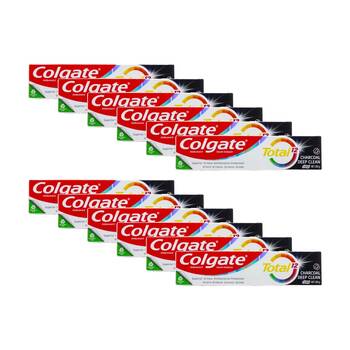 12PK Colgate Total 12 Charcoal Deep Clean Oral Fluoride Toothpaste 200g