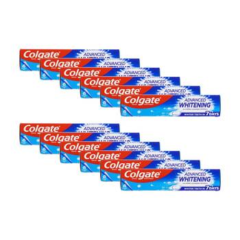 12PK Colgate Advanced Whitening Micro Cleansing Crystals Toothpaste 115g