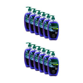 12PK Palmolive Men Vegan Nourishes Skin Vitamin E Active Body Wash 1L