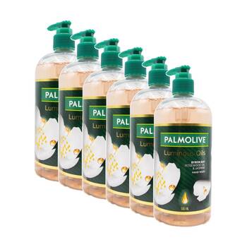 6PK Palmolive Luminous Oils Hand Wash 500ml Byron Bay Rosewood & Jasmine