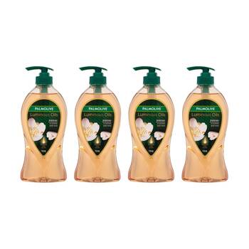 4PK Palmolive Body Wash Luminous Oils Byron Bay Rosewood Jasmine 750mL