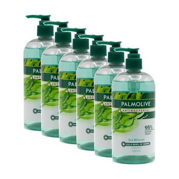 6PK Palmolive Antibacterial Liquid Hand Wash Sea Minerals 500ml
