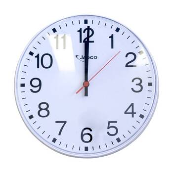 Jadco 300Mm 12In Wall Clock White 15Mt View Large