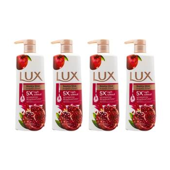 4PK Lux Bouncy Glow Shower Cream Cleansing Wash Fresh Pomegranate Scent 450ml