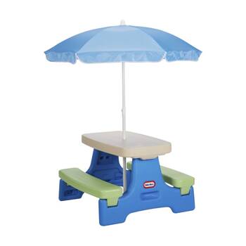 Little Tikes Easy Store Jr. Play Table with Umbrella Outdor Kids Toy 2-8y