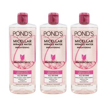 3PK Ponds Micellar Miracle Water Skin Institute Brightening Niasorcinol 400ml