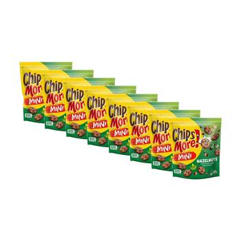 8PK Chipsmore Mini Multipack Hazelnut Chocolate Chip Biscuit Cookies 224g