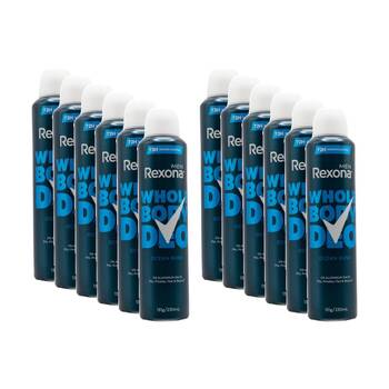 12PK Rexona Men Whole Body Deo Deodorant Ocean Fresh 72h Odour Control 230ml