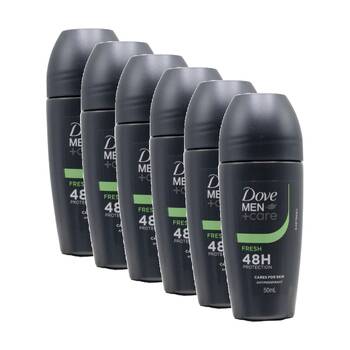 6PK Dove Antiperspirant Roll On Men Care 48H Protection Fresh Scent 50mL