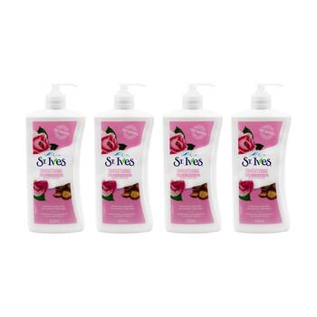 4PK St Ives Smoothing Rose & Argan Oil Body Lotion Moisturiser 532ml