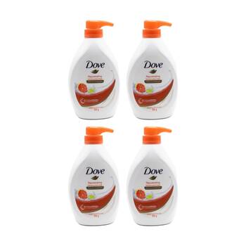 4PK Dove Rejuvenating Shower Body Wash Grapefruit & Lime Scented 545ml