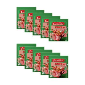 10PK Continental Instant Pasta Snack Tomato Quick Preparation Ready Meal 62g