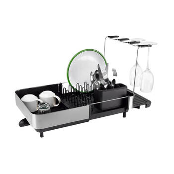 Joseph Joseph Extend Steel Plus Kitchen Dish Drying Rack Black