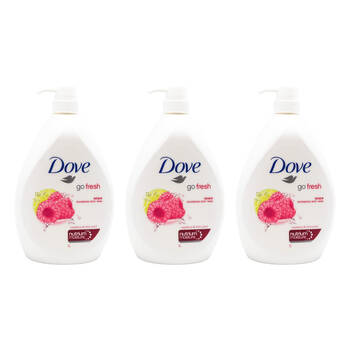 3PK Dove Go Fresh Renew Nourishing Body Wash Raspberry & Lime Scent 1L